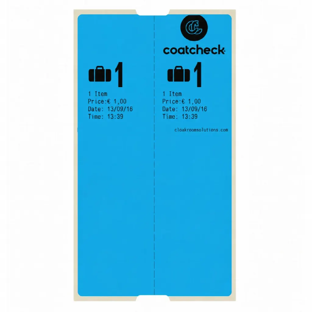 CoatCheck Luggage Labels, 14×160 tickets, blue