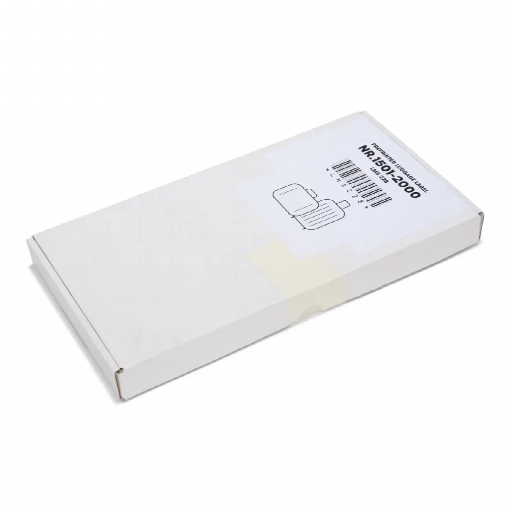 500 Self-adhesive pre-printed luggage labels, series 1501 – 2000