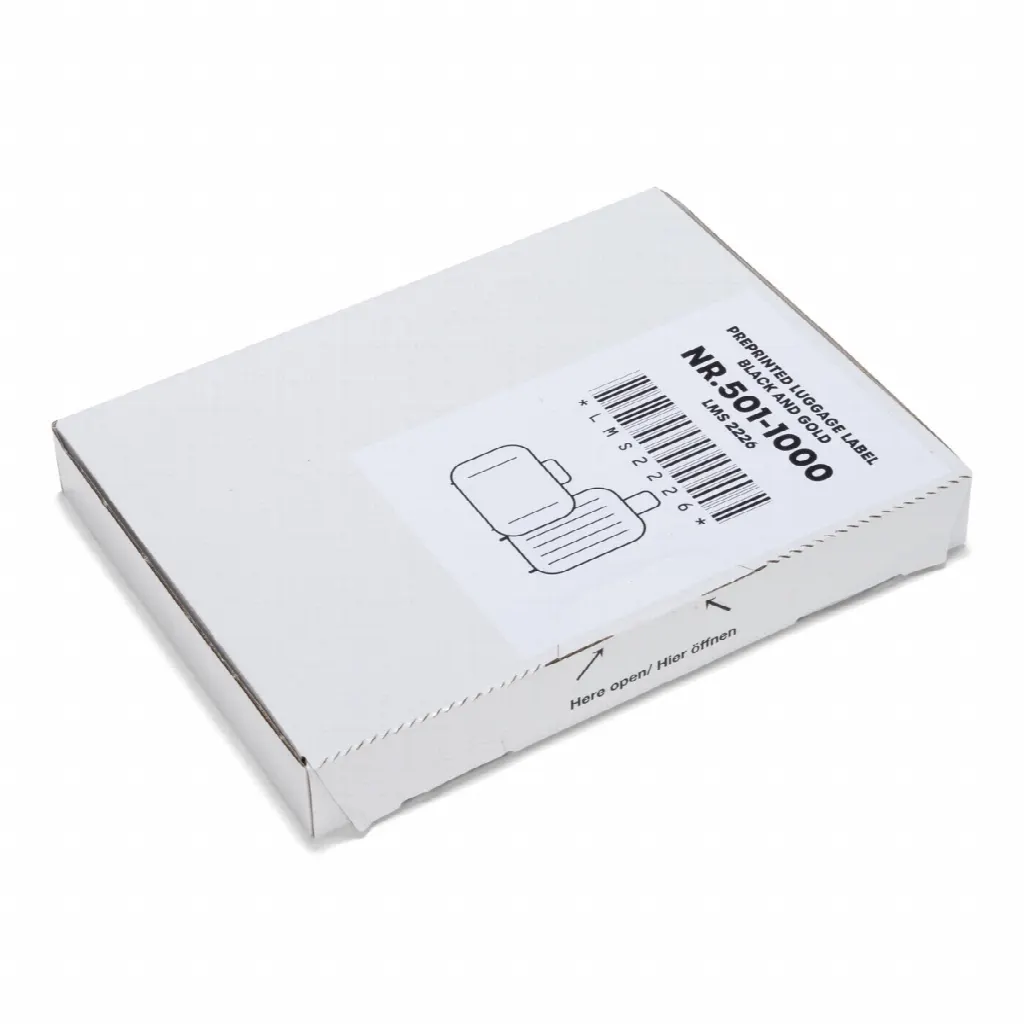 500 self-adhesive luggage tags, series 501-1000