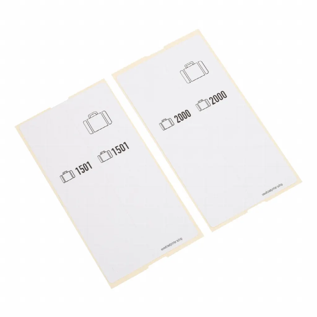500 Self-adhesive pre-printed luggage labels, series 1501 – 2000