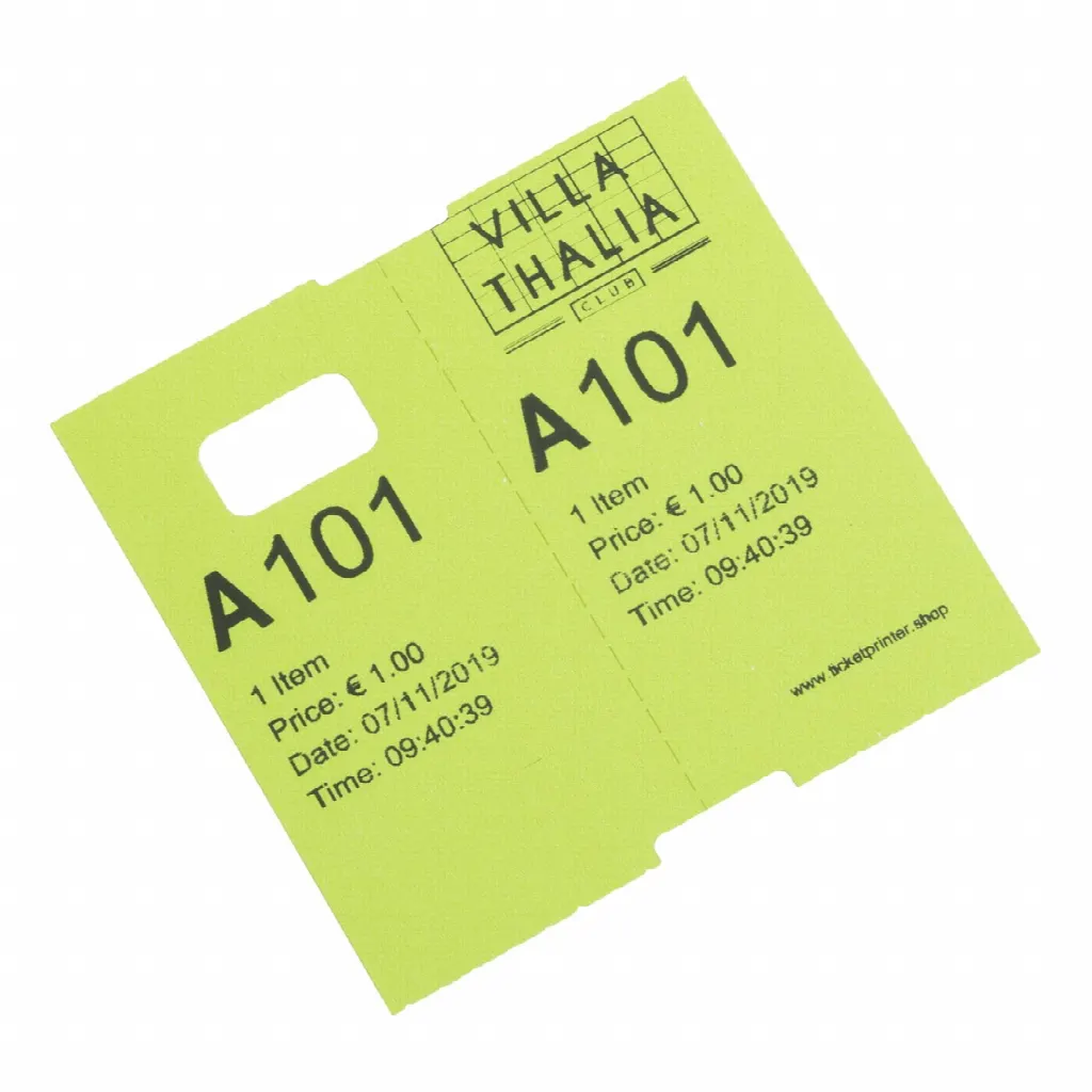 Coatcheck cloakroom tickets, 14x 325 tickets, green
