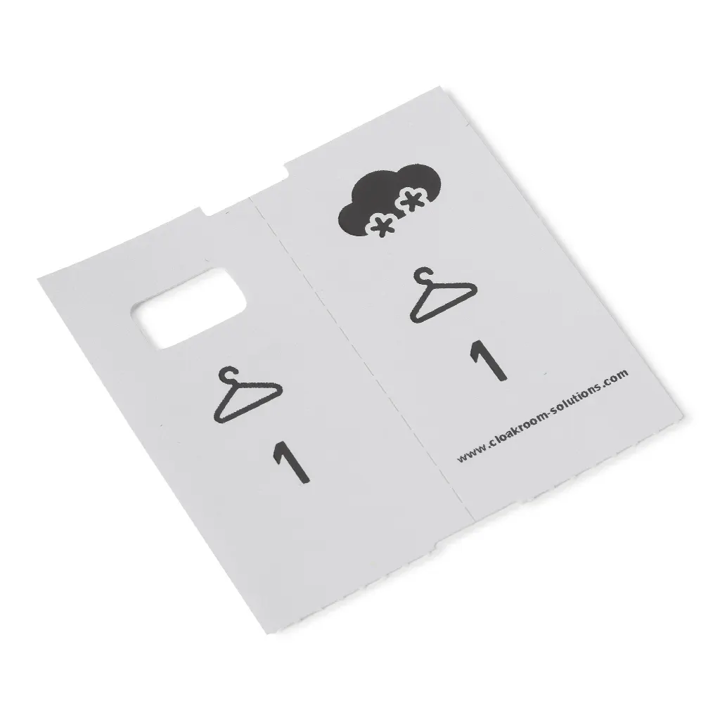 5 x 1000 pre-printed cloakroom ticket numbers Special offer: 4000 + 1000 free!