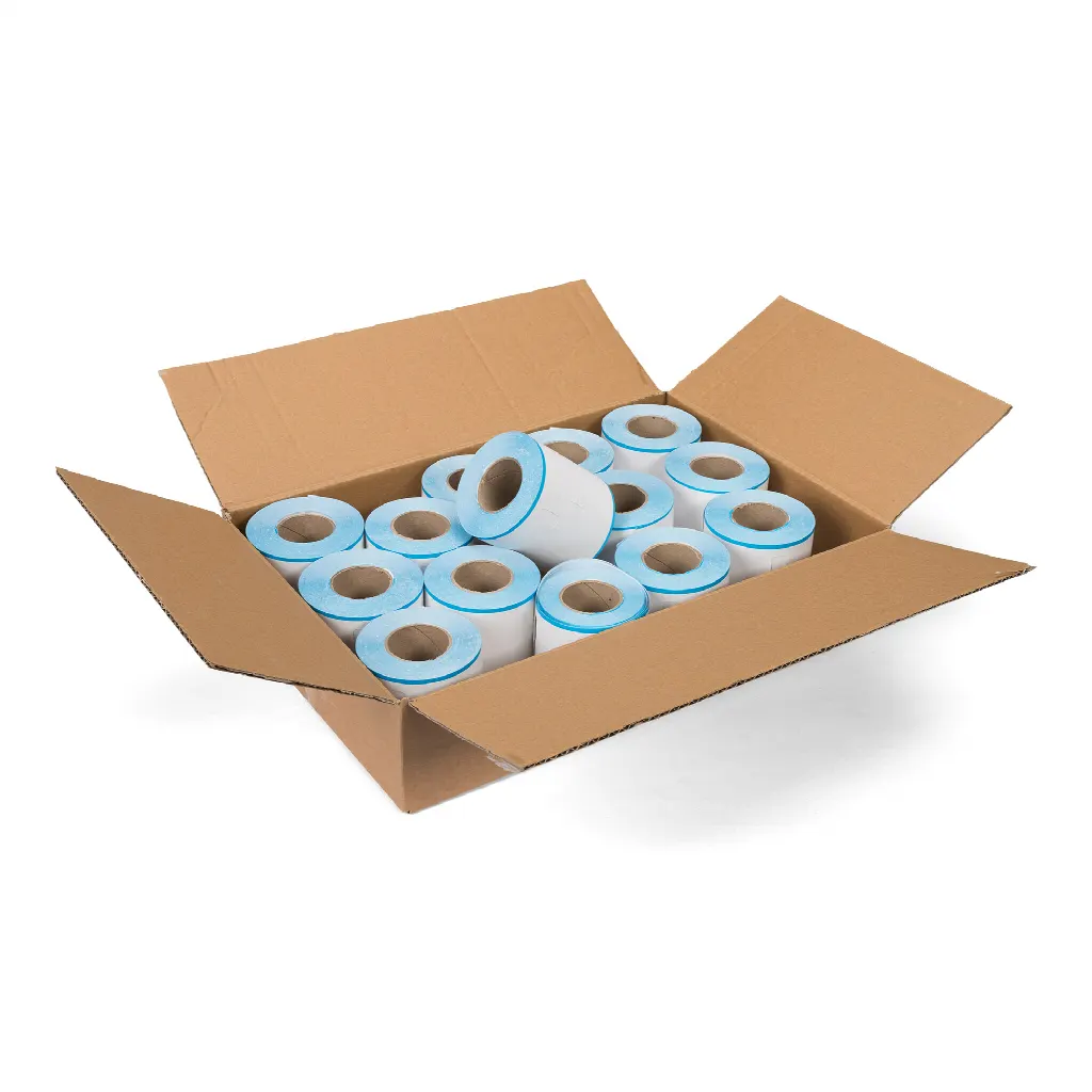 Coatcheck cloakroom tickets, 14 rolls x 325 tickets, white with a blue border | LMS07
