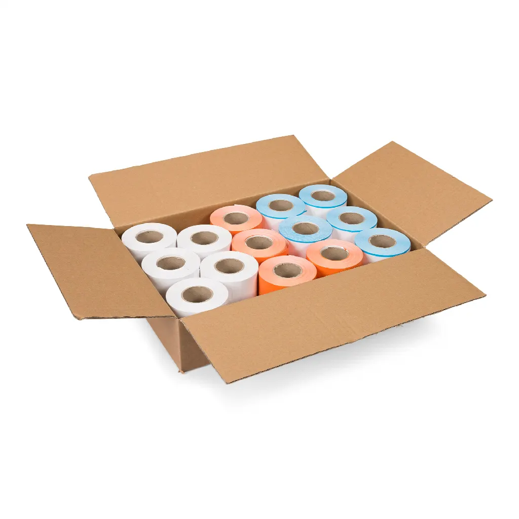 Coatcheck ticket rolls, 14x 325 tickets, with mixed colours