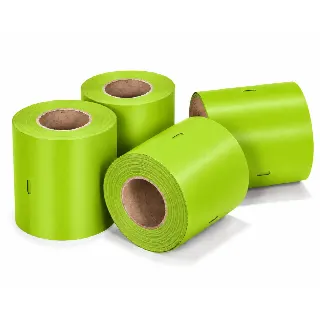 Coatcheck roll, ‘economy’ entrance tickets without control strip, 14 x 550 tickets, green