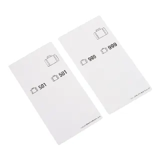 500 self-adhesive luggage tags, series 501-1000
