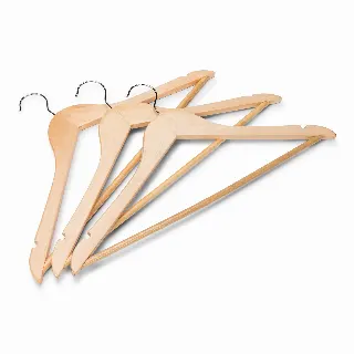 50 wooden coat hangers